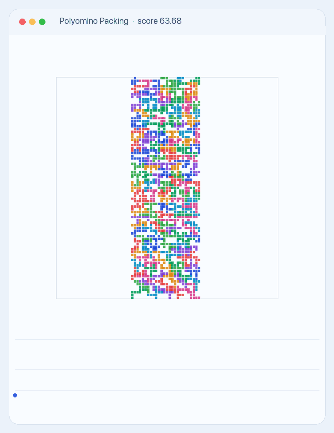 Polyomino packing long-horizon improvement